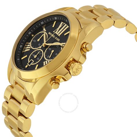 michael kors women's gold watch with black face|Michael Kors small gold watch.